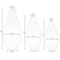 Uniquewise Contemporary Bamboo Floor Flower Vase Tear Drop Design for Dining, Living, Entryway, Green, PK 3 QI004271.3 - alternate 3